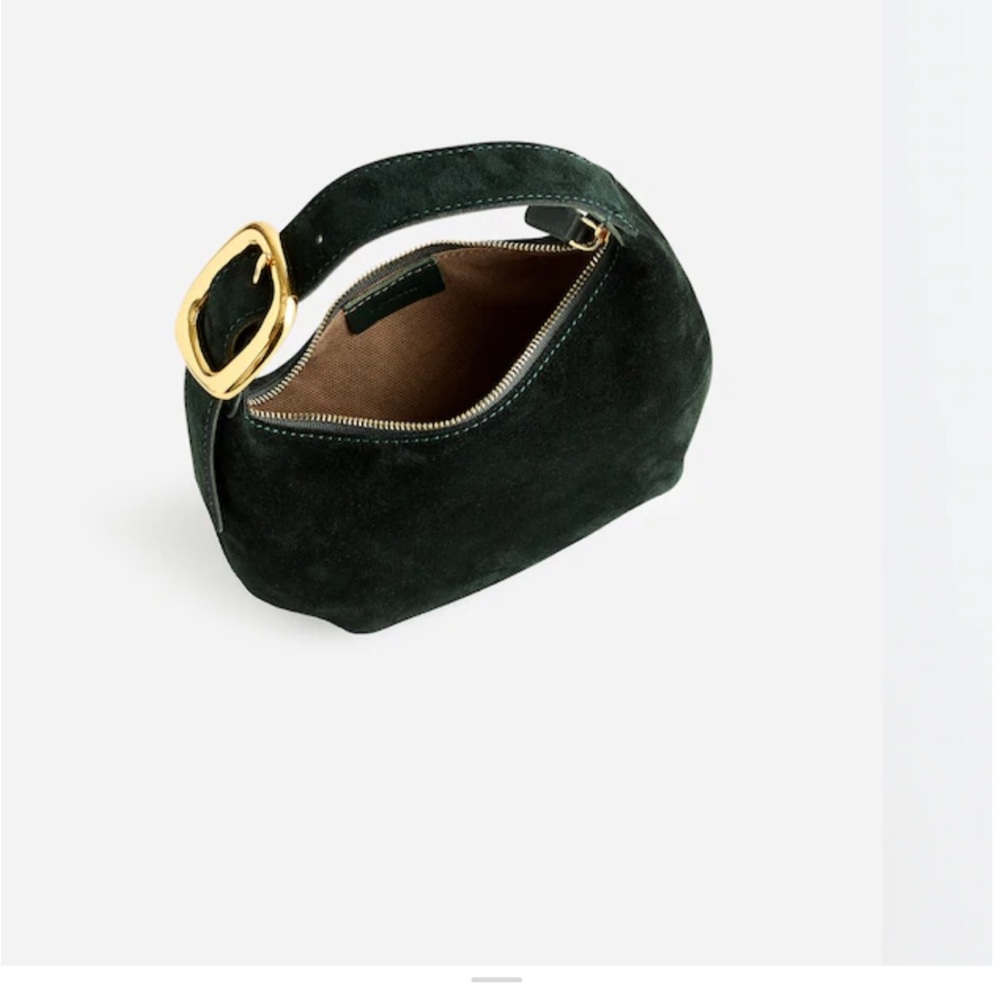 Madewell Suede Micro Buckle Hobo Bag -Luxury Forest color (NWT) - Picture 4 of 11